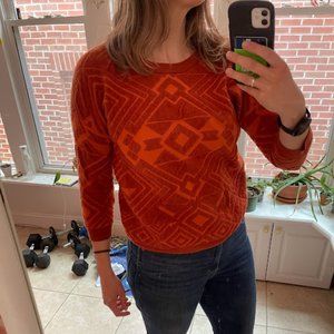 Geometric Short Sleeve Sweater